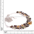 Natural Ammolite And Multi Gemstone 925 Solid Silver Necklace